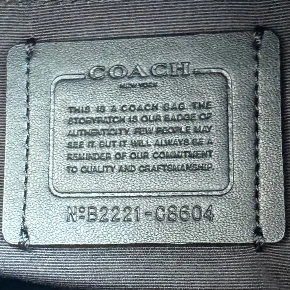 Coach Court Mini Backpack Coated Canvas Nylon Black/Brown Monogram C8604 - Picture 14 of 16